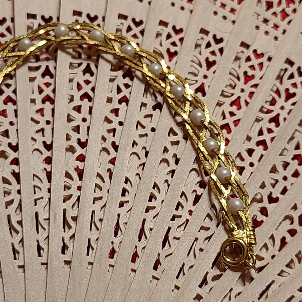 Gold Pearl Bracelet Avon